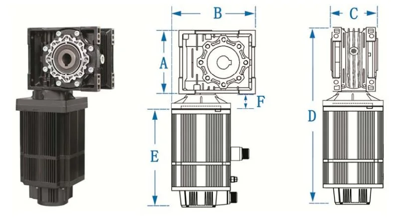 DC High Speed Curtain Roller Shutter Tubular Central Motor