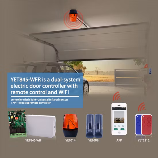 Controlador de receptor de motor tubular para porta de garagem automotiva universal sem fio 220V Yet845